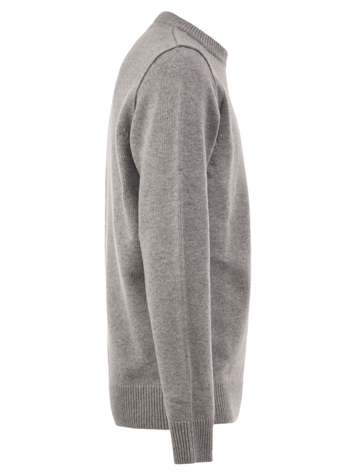 Stone Island Men Crew-Neck Jumper With Reverse Stitch Details