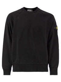 Stone Island Men Cotton Crew Neck Sweatshirt With Compass Badge