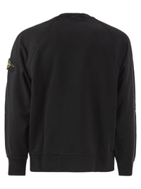 Stone Island Men Cotton Crew Neck Sweatshirt With Compass Badge