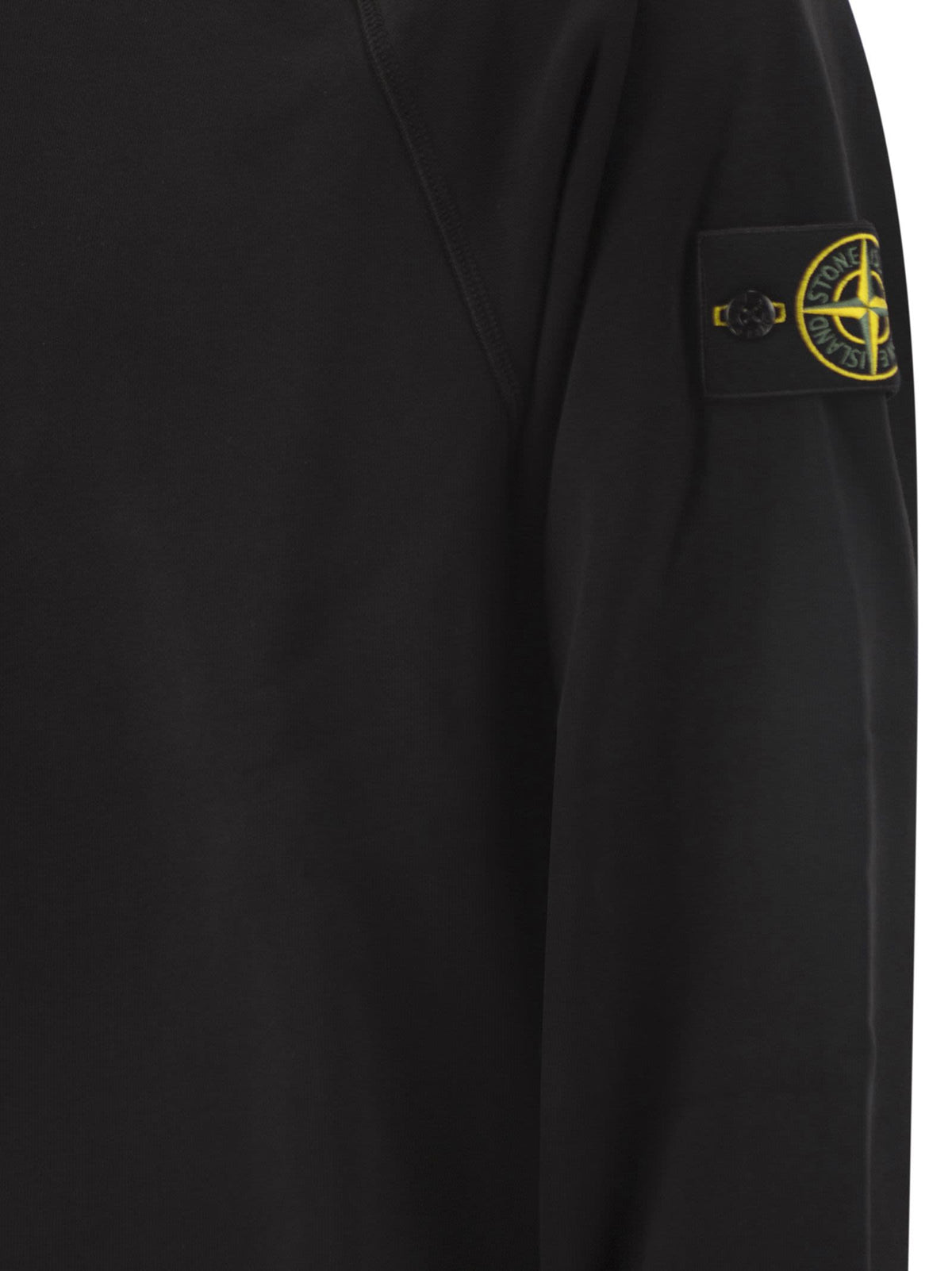 Stone Island Men Cotton Crew Neck Sweatshirt With Compass Badge