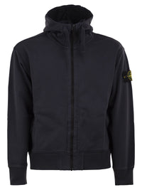 Stone Island Men Cotton Hooded Zip-Up Sweatshirt