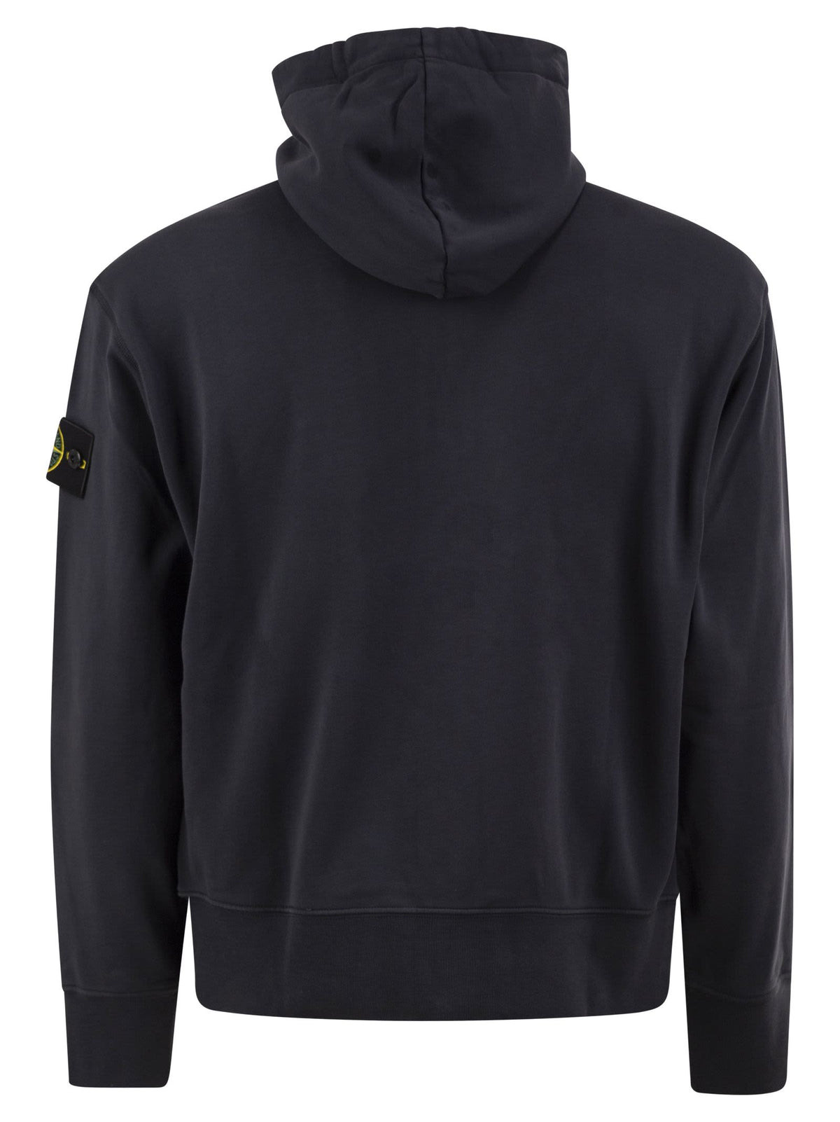 Stone Island Men Cotton Hooded Zip-Up Sweatshirt
