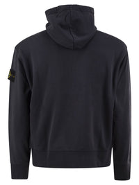 Stone Island Men Cotton Hooded Zip-Up Sweatshirt