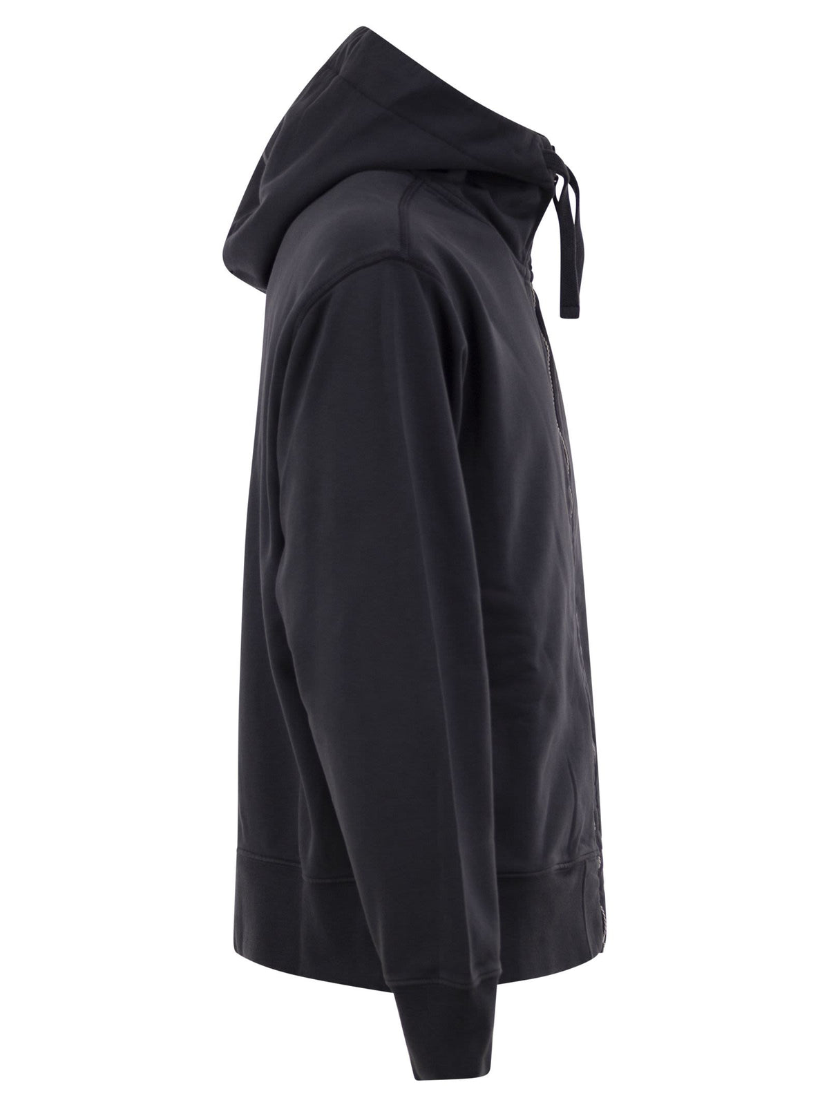 Stone Island Men Cotton Hooded Zip-Up Sweatshirt