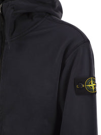 Stone Island Men Cotton Hooded Zip-Up Sweatshirt