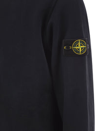 Stone Island Men Cotton Crew Neck Sweatshirt With Compass Badge
