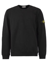 Stone Island Men Cotton Crew Neck Sweatshirt With Compass Badge