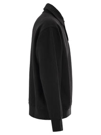 Stone Island Men Cotton Sweatshirt With Polo Collar