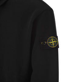 Stone Island Men Cotton Sweatshirt With Polo Collar