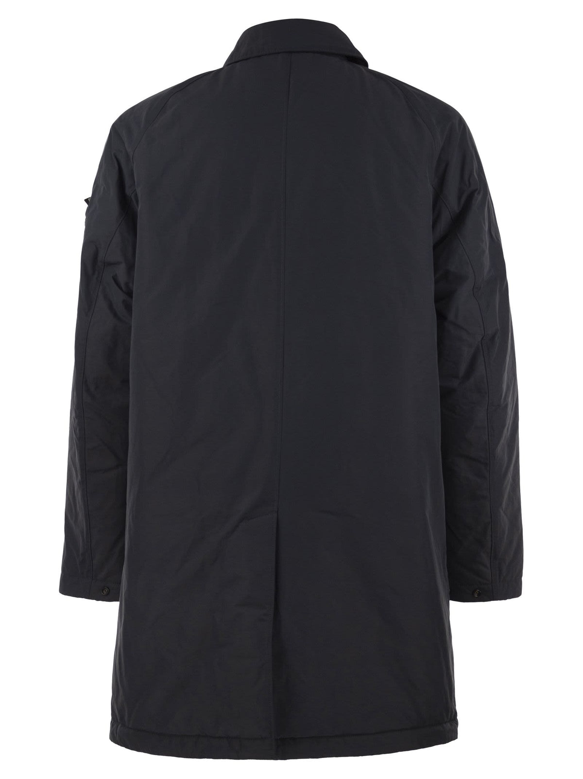 Stone Island Men Micro Reps Padded Coat With Compass Badge