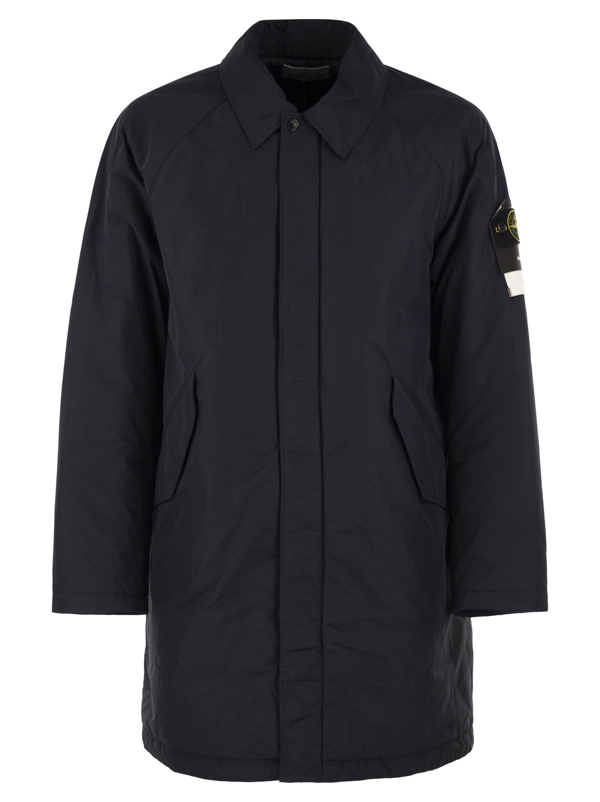 Stone Island Men Micro Reps Padded Coat With Compass Badge