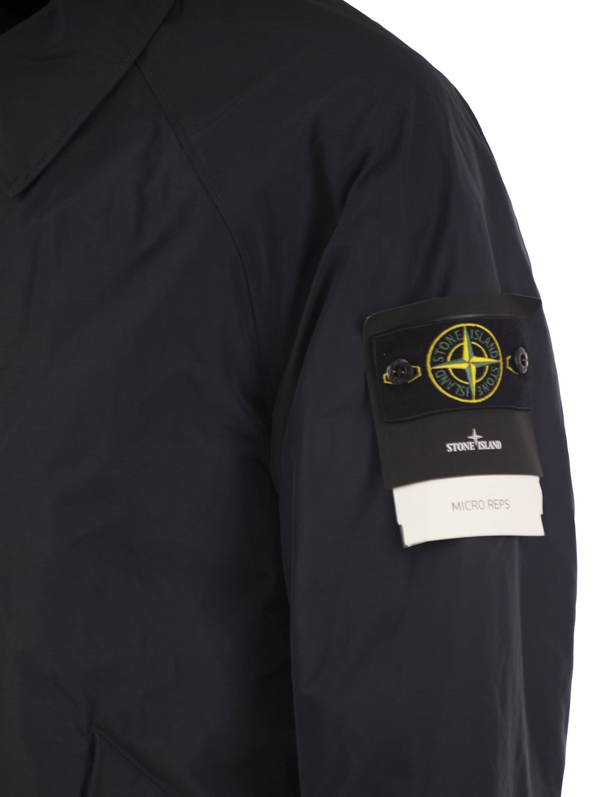 Stone Island Men Micro Reps Padded Coat With Compass Badge