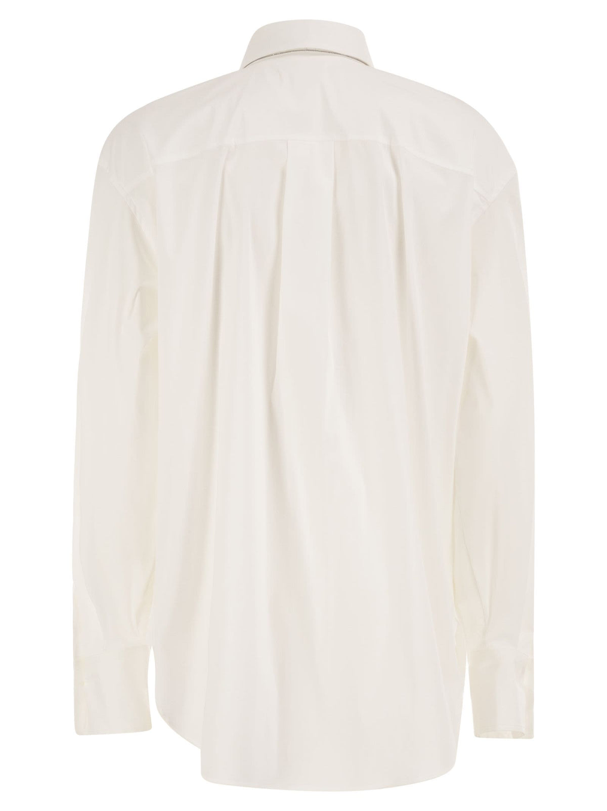 Brunello Cucinelli Women Stretch Cotton Shirt With Tie