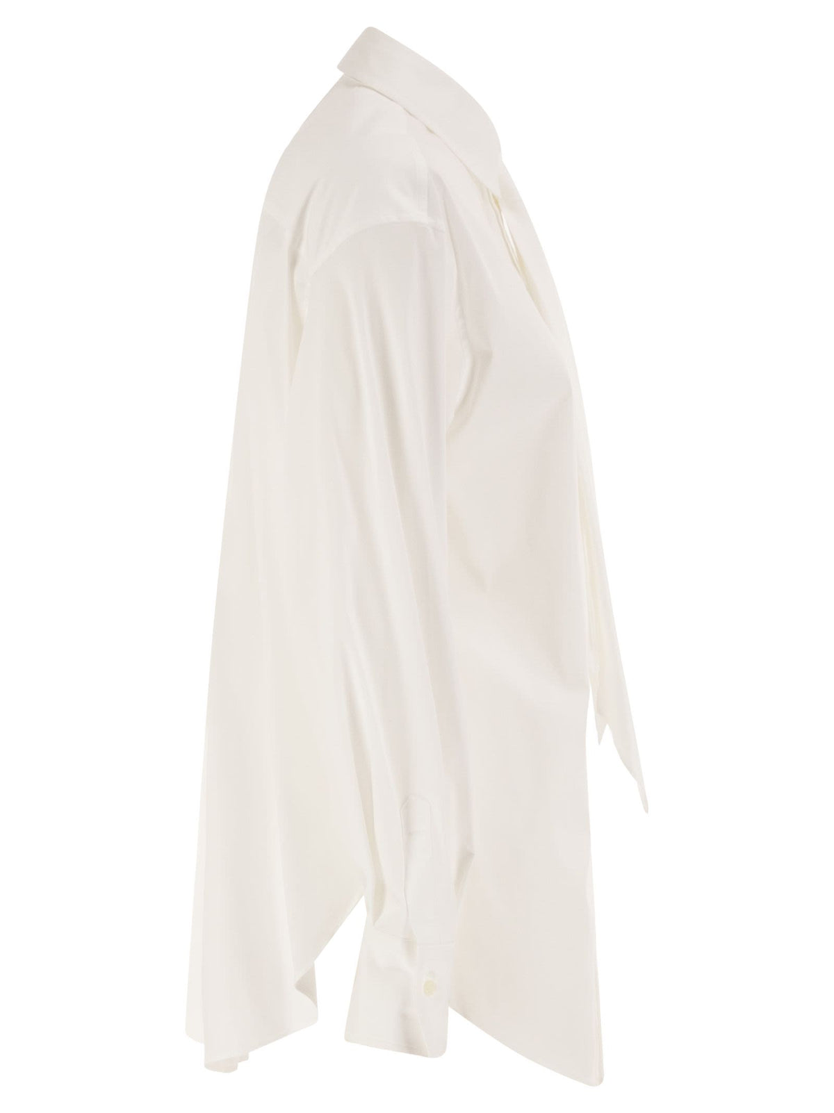 Brunello Cucinelli Women Stretch Cotton Shirt With Tie