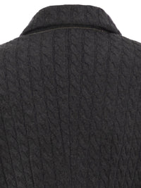 Brunello Cucinelli Women Double-Breasted Cashmere Cable-Knit Blazer