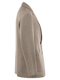 Brunello Cucinelli Women Sparkling English Rib Cotton And Viscose Knitted Jacket With Monili