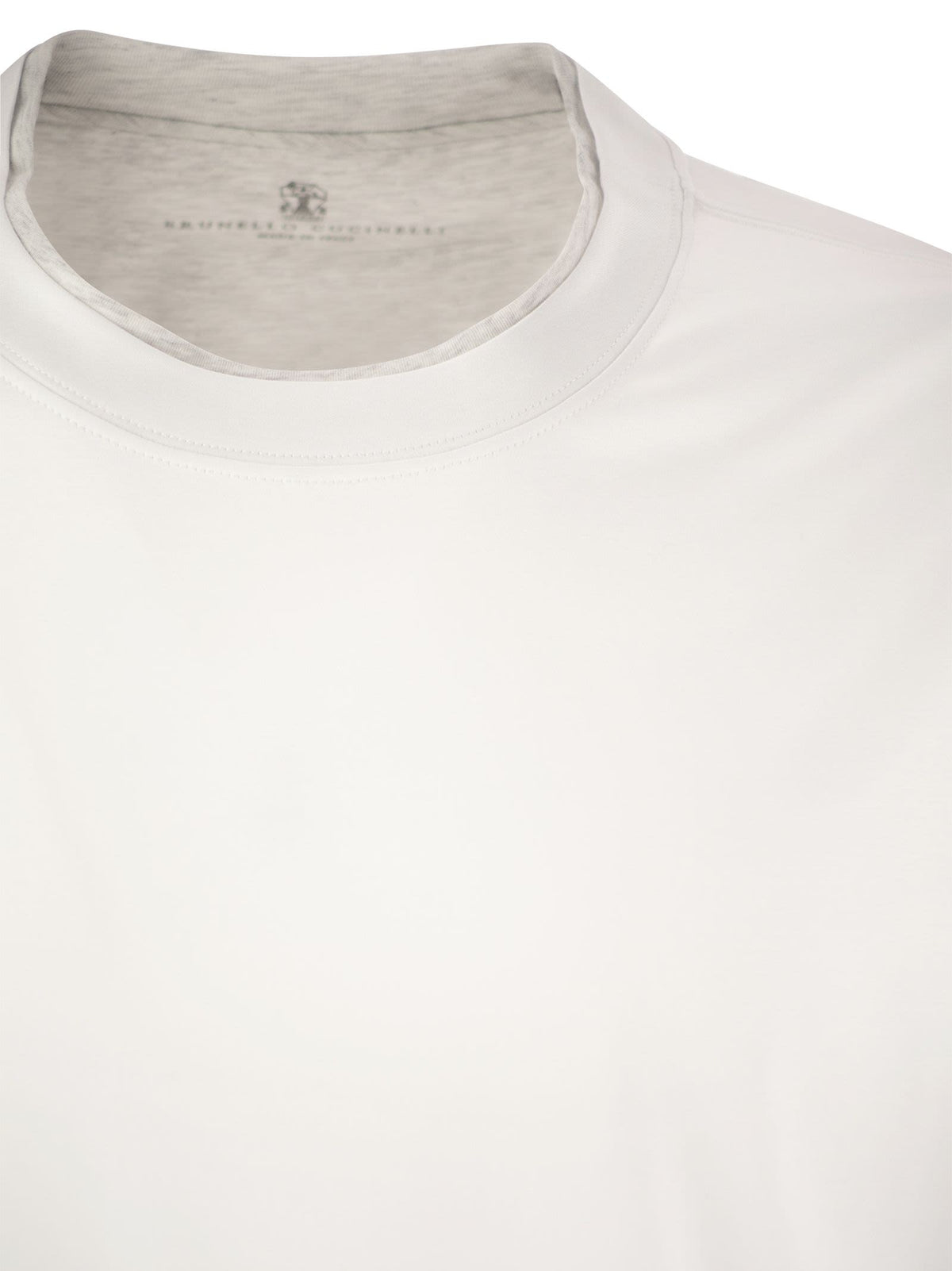 Brunello Cucinelli Men Slim Fit Crew-Neck T-Shirt In Lightweight Cotton Jersey