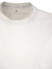 Brunello Cucinelli Men Slim Fit Crew-Neck T-Shirt In Lightweight Cotton Jersey