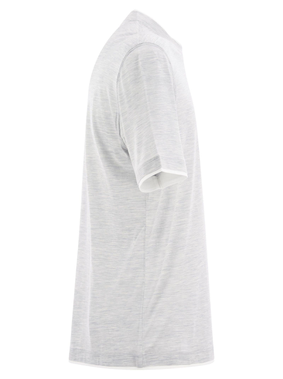 Brunello Cucinelli Men Slim Fit Crew-Neck T-Shirt In Lightweight Cotton Jersey