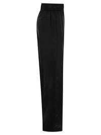 BRUNELLO CUCINELLI Brunello Cucinelli Women Track Trousers In Stretch Silk Satin