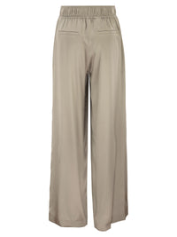 Brunello Cucinelli Women Track Trousers In Stretch Silk Satin