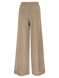 Brunello Cucinelli Women Loose Track Trousers In Cotton Organza