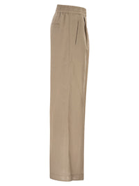 Brunello Cucinelli Women Loose Track Trousers In Cotton Organza