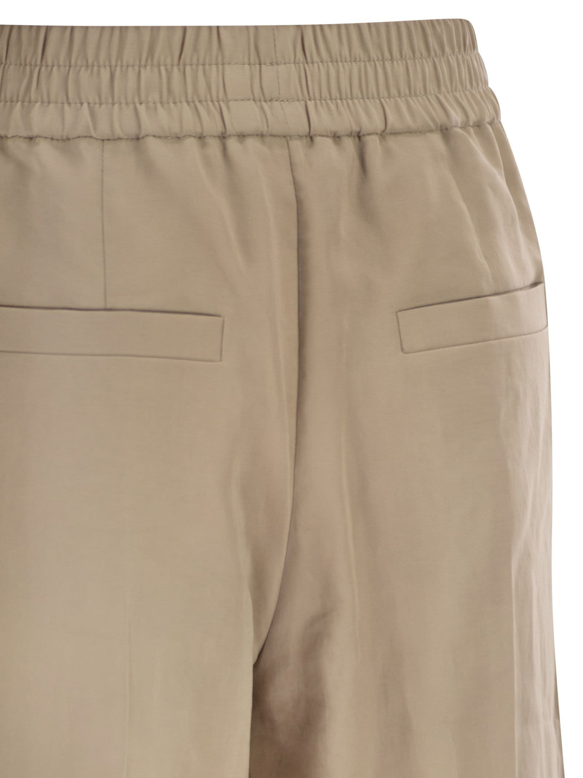 Brunello Cucinelli Women Loose Track Trousers In Cotton Organza