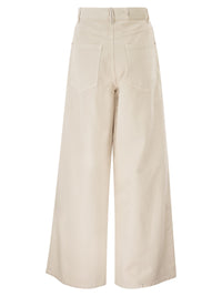 Brunello Cucinelli Women Relaxed Trousers In Dyed Denim With Jewellery+