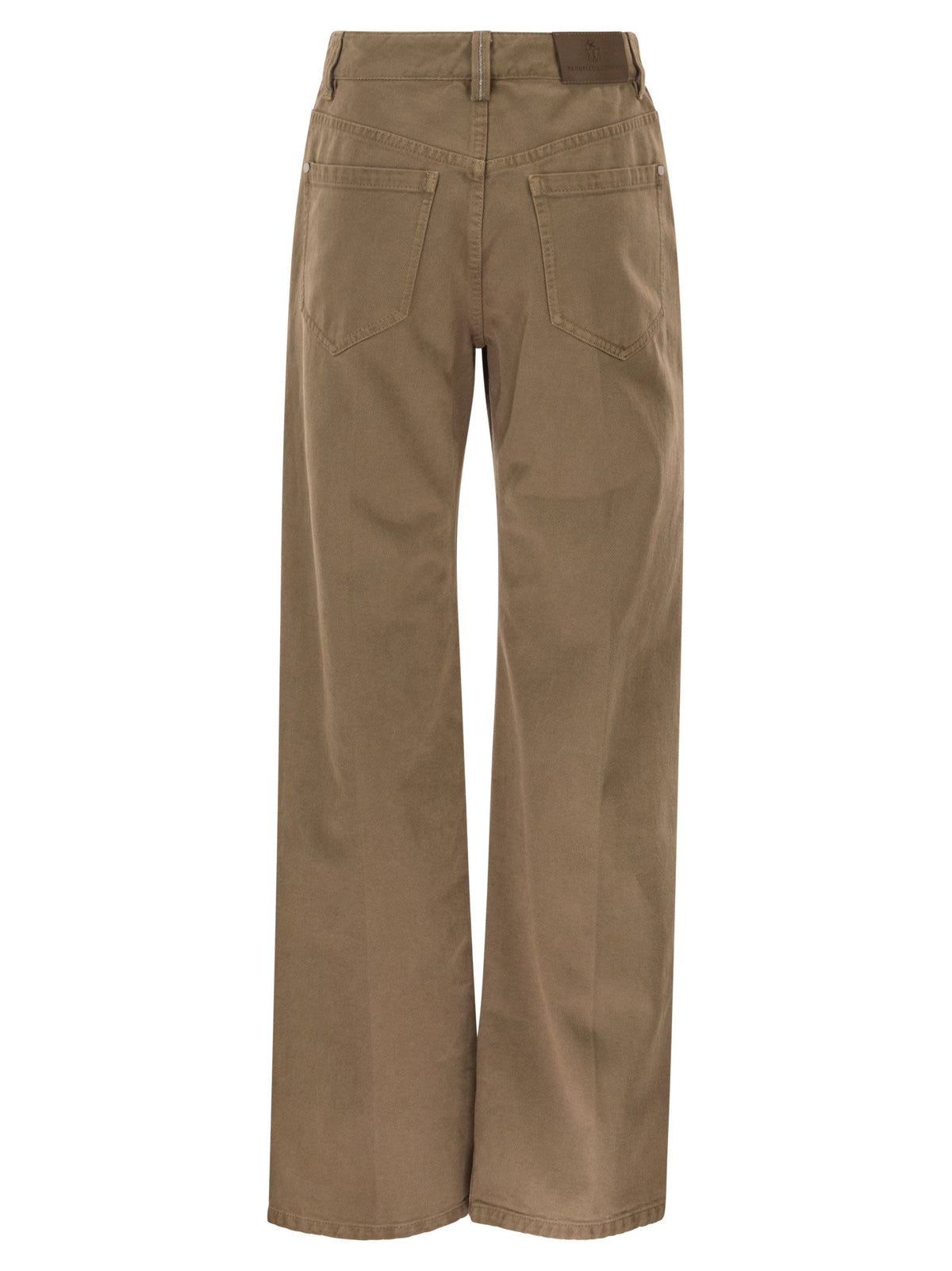 Brunello Cucinelli Women Contemporary Loose Trousers In Dyed Denim