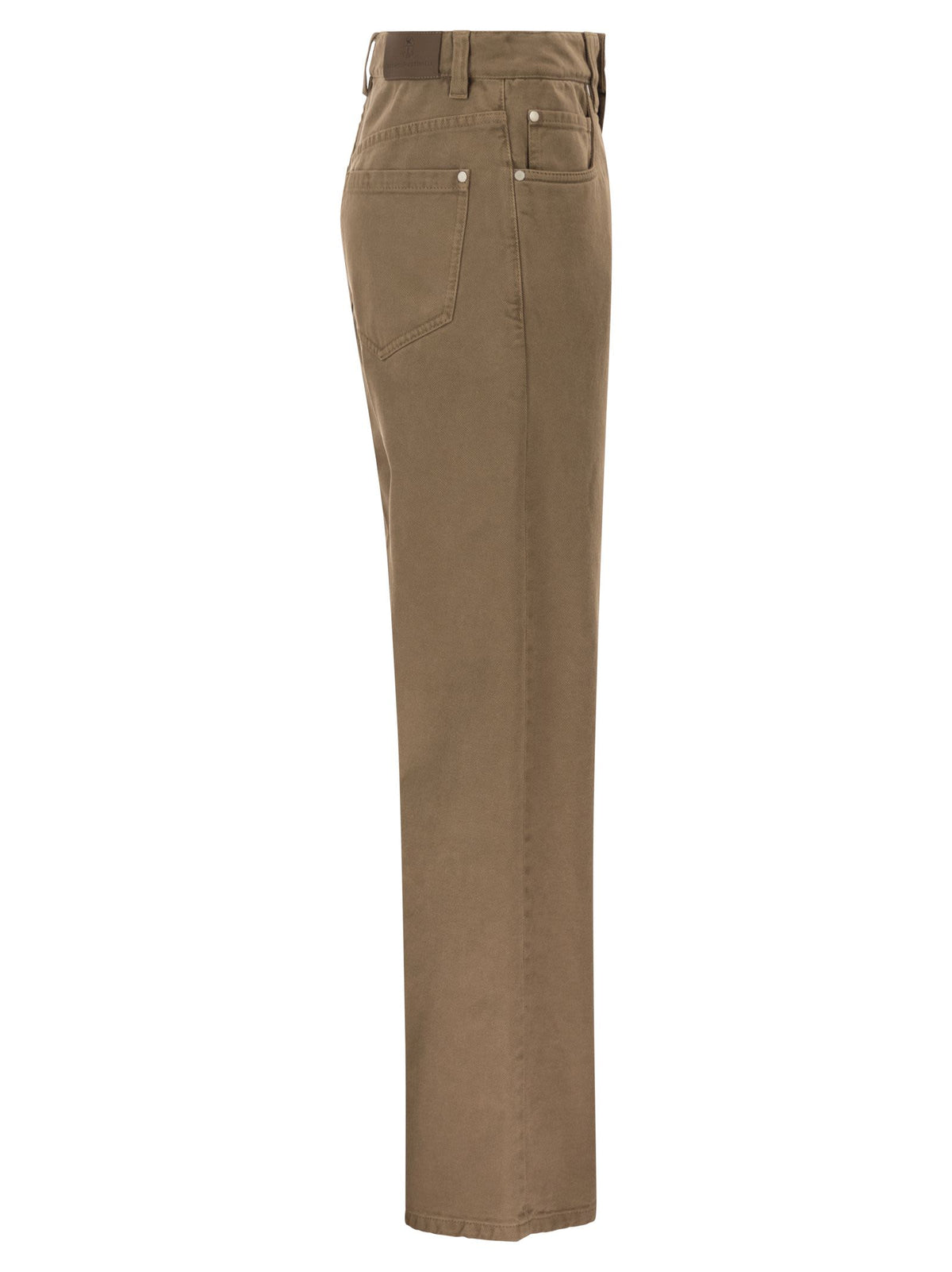 Brunello Cucinelli Women Contemporary Loose Trousers In Dyed Denim