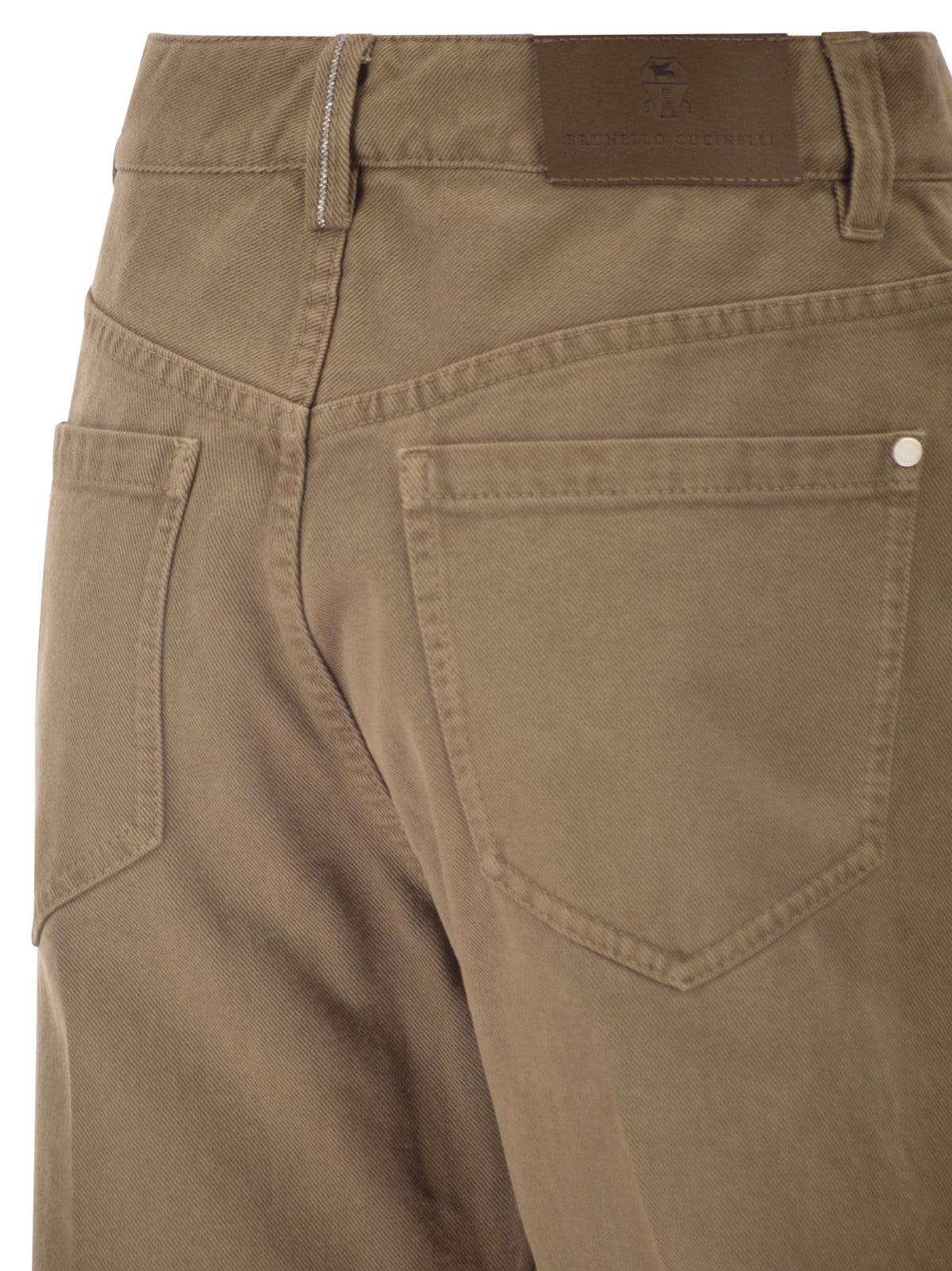 Brunello Cucinelli Women Contemporary Loose Trousers In Dyed Denim