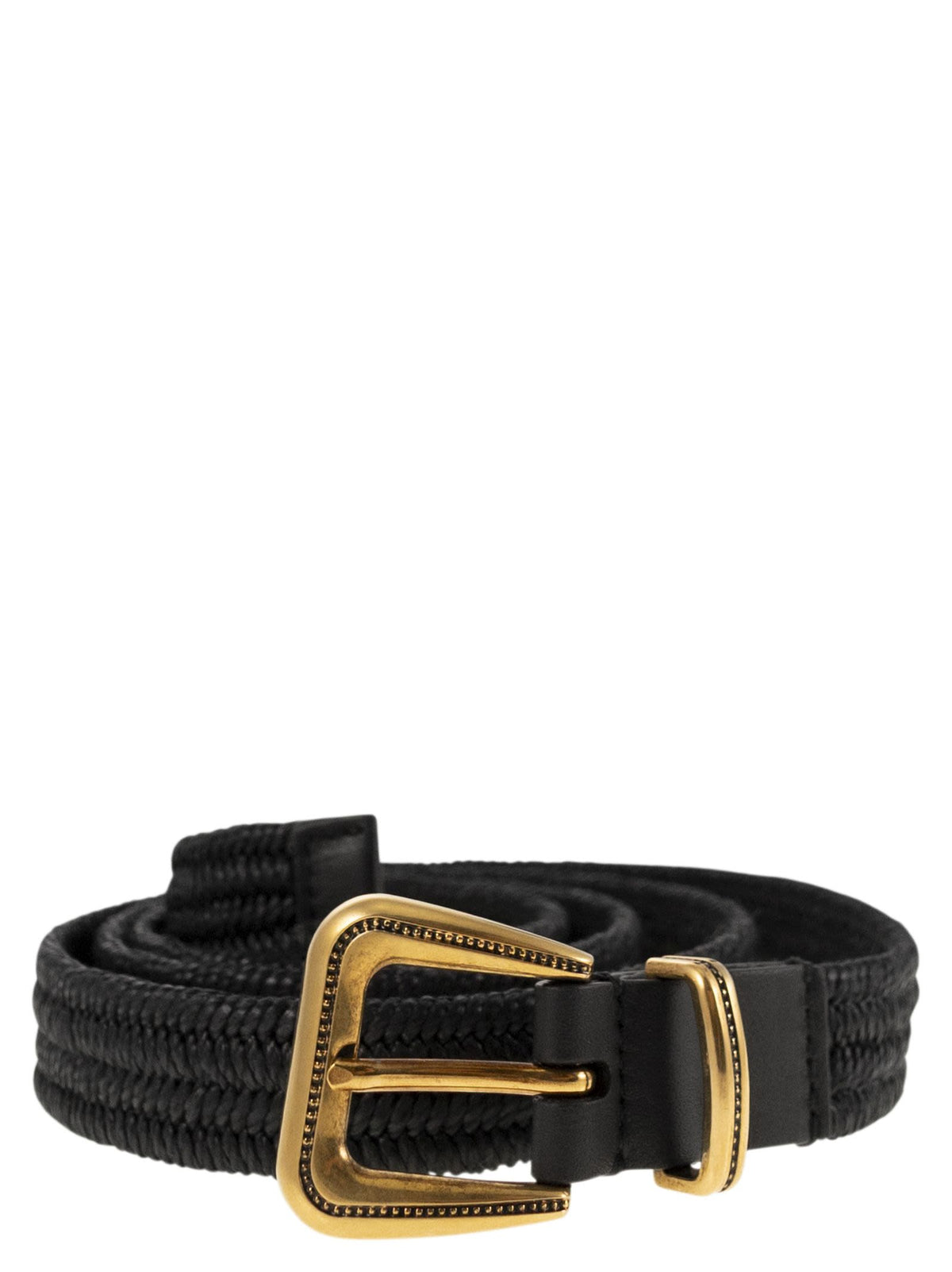 Brunello Cucinelli Women Rustic Woven Linen Belt