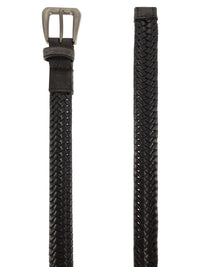 Brunello Cucinelli Women Braided Stretch Leather Belt With Eco Finish Brass Buckle