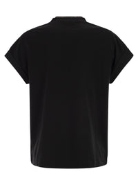 Brunello Cucinelli Women Stretch Cotton Jersey T-Shirt With Precious Neckline