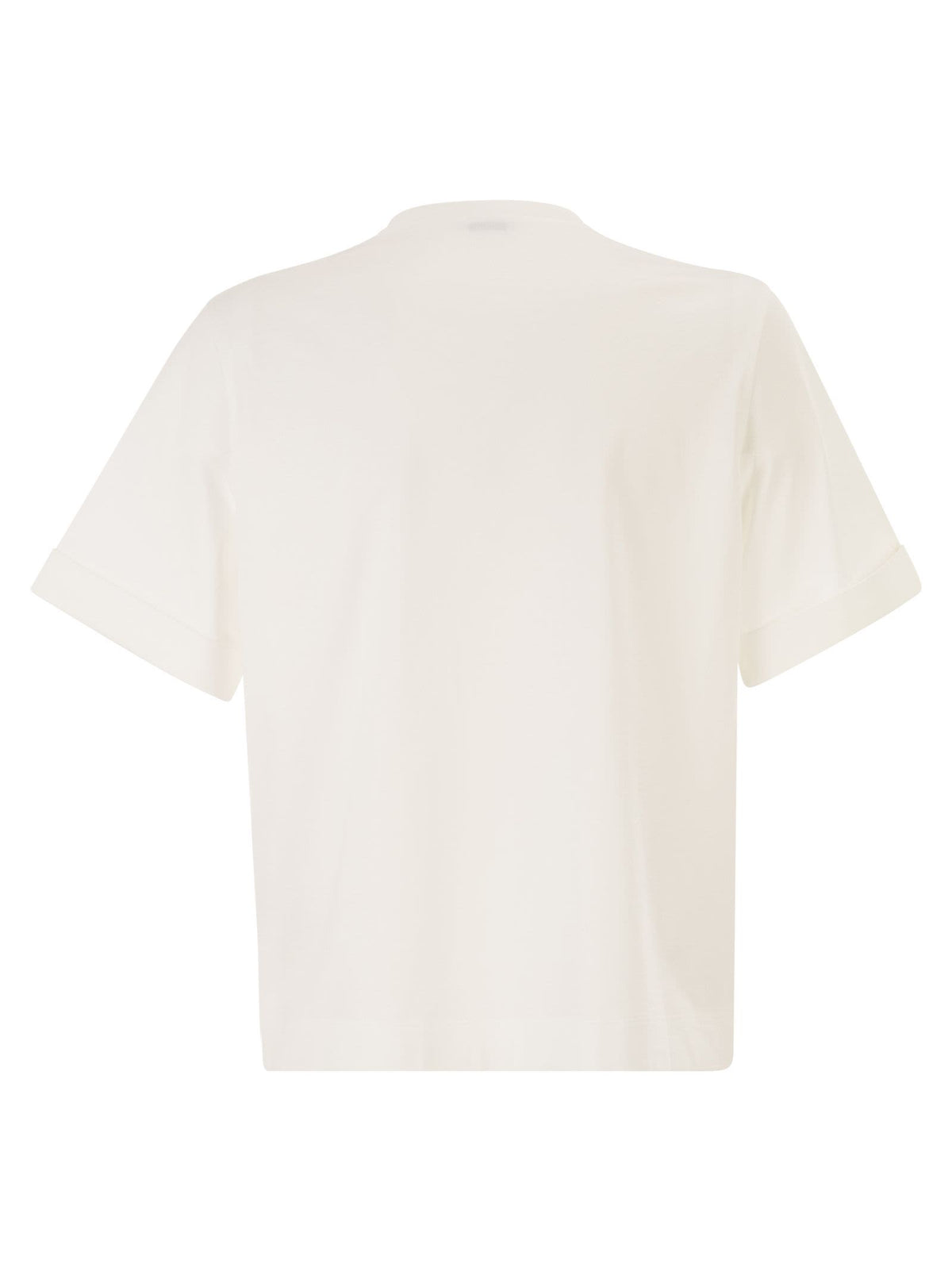 Brunello Cucinelli Women Cotton Jersey T-Shirt With Shiny Trims