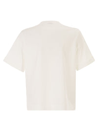 Brunello Cucinelli Women Cotton Jersey T-Shirt With Shiny Trims