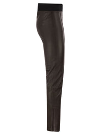 Brunello Cucinelli Women Skinny Fit Stretch Nappa Leather Trousers