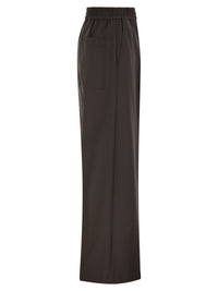 Brunello Cucinelli Women Stretch Virgin Wool Fluid Trousers