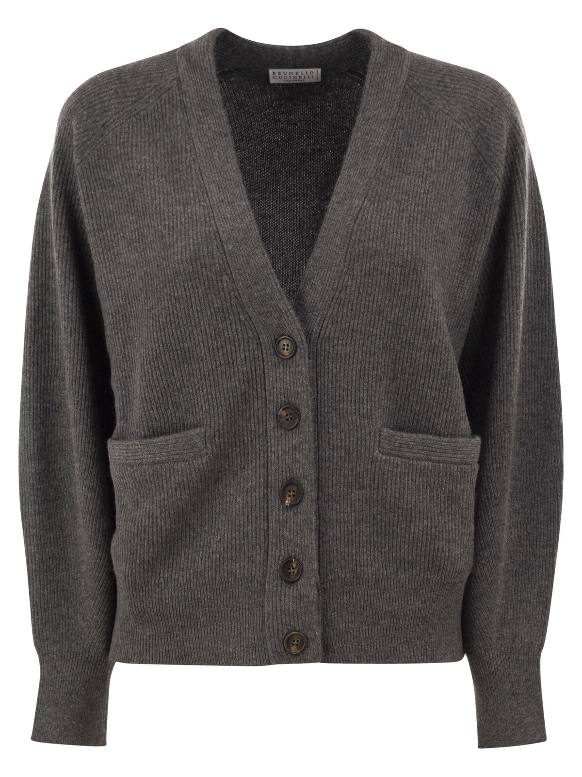 Brunello Cucinelli Women Ribbed Cashmere V-Neck Cardigan