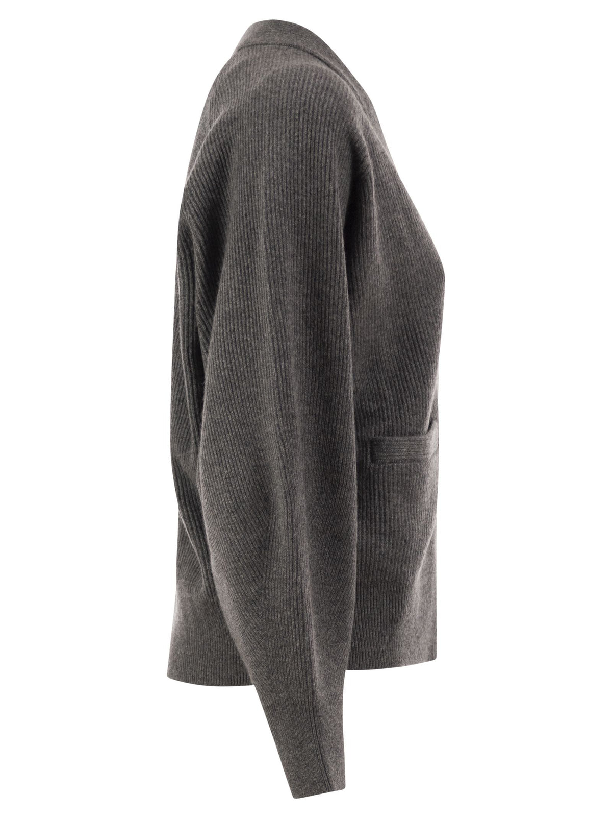 Brunello Cucinelli Women Ribbed Cashmere V-Neck Cardigan