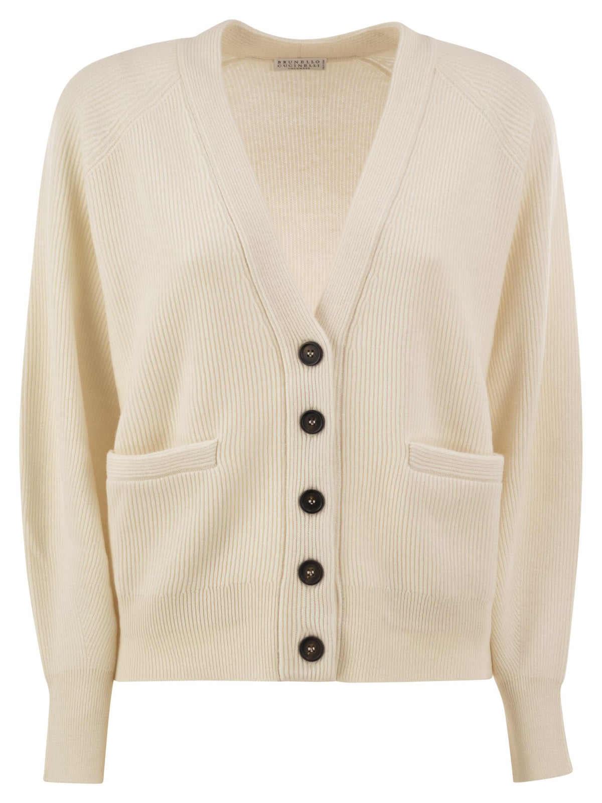 BRUNELLO CUCINELLI Brunello Cucinelli Women Ribbed Cashmere V-Neck Cardigan