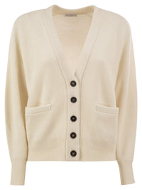 BRUNELLO CUCINELLI Brunello Cucinelli Women Ribbed Cashmere V-Neck Cardigan