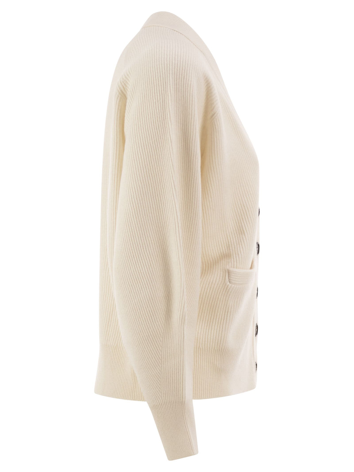BRUNELLO CUCINELLI Brunello Cucinelli Women Ribbed Cashmere V-Neck Cardigan