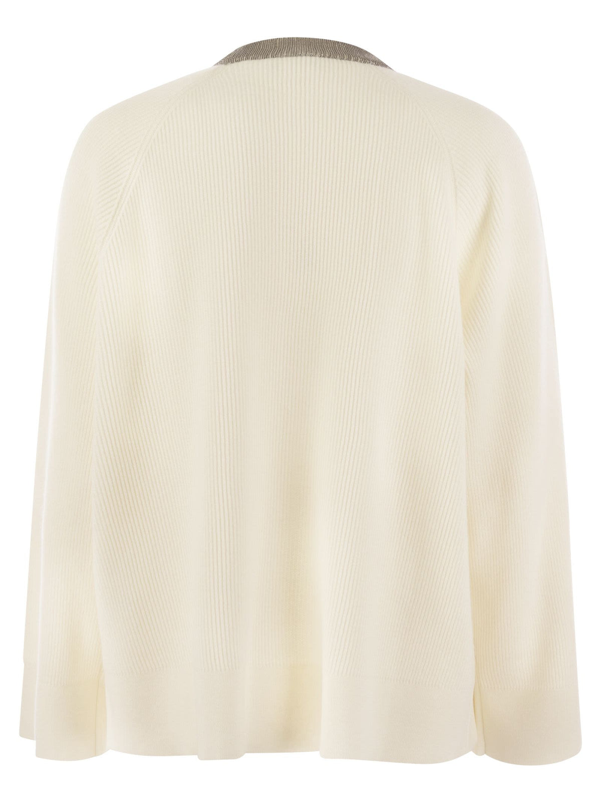 BRUNELLO CUCINELLI Brunello Cucinelli Women Ribbed Cashmere Sweater With Necklace