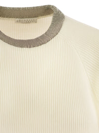 BRUNELLO CUCINELLI Brunello Cucinelli Women Ribbed Cashmere Sweater With Necklace