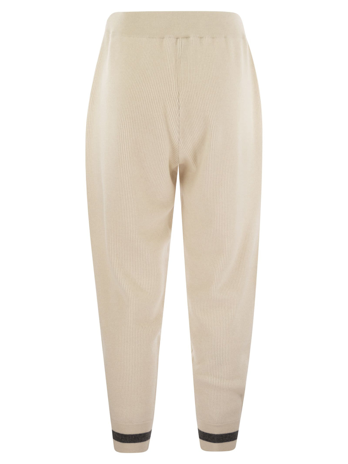 BRUNELLO CUCINELLI Brunello Cucinelli Women English Rib Cashmere Knit Trousers
