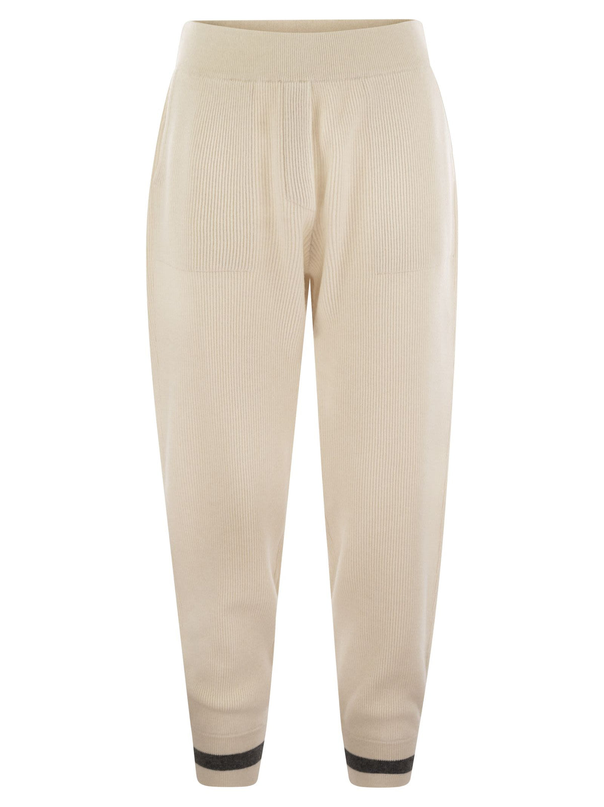 BRUNELLO CUCINELLI Brunello Cucinelli Women English Rib Cashmere Knit Trousers
