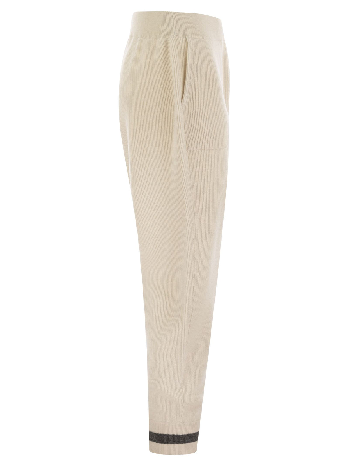 BRUNELLO CUCINELLI Brunello Cucinelli Women English Rib Cashmere Knit Trousers