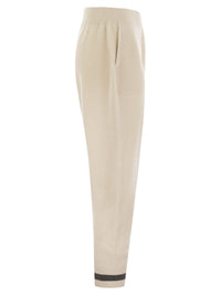 BRUNELLO CUCINELLI Brunello Cucinelli Women English Rib Cashmere Knit Trousers